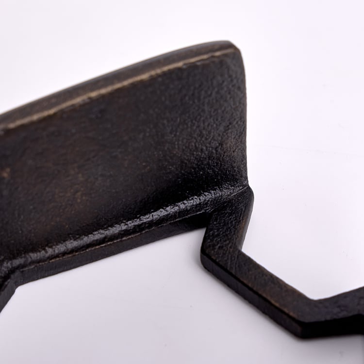 Mineral Panther Set of 4 Metal Coaster with Holder