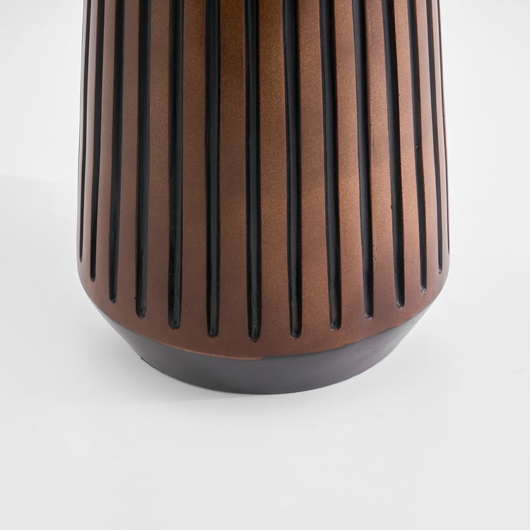 Bernina Mord Ribbed Polyresin Floor Vase