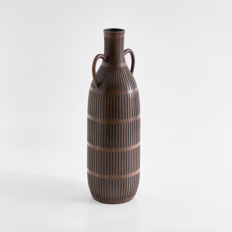 Bernina Mord Polyresin Ribbed Floor Vase with Arms