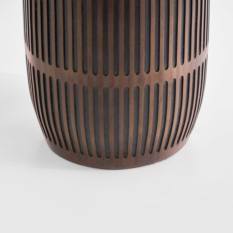 Bernina Mord Polyresin Ribbed Floor Vase with Arms