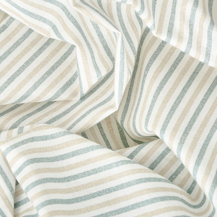 Corsica Ezra Cotton 144TC Striped 3Pcs Queen Bedsheet Set