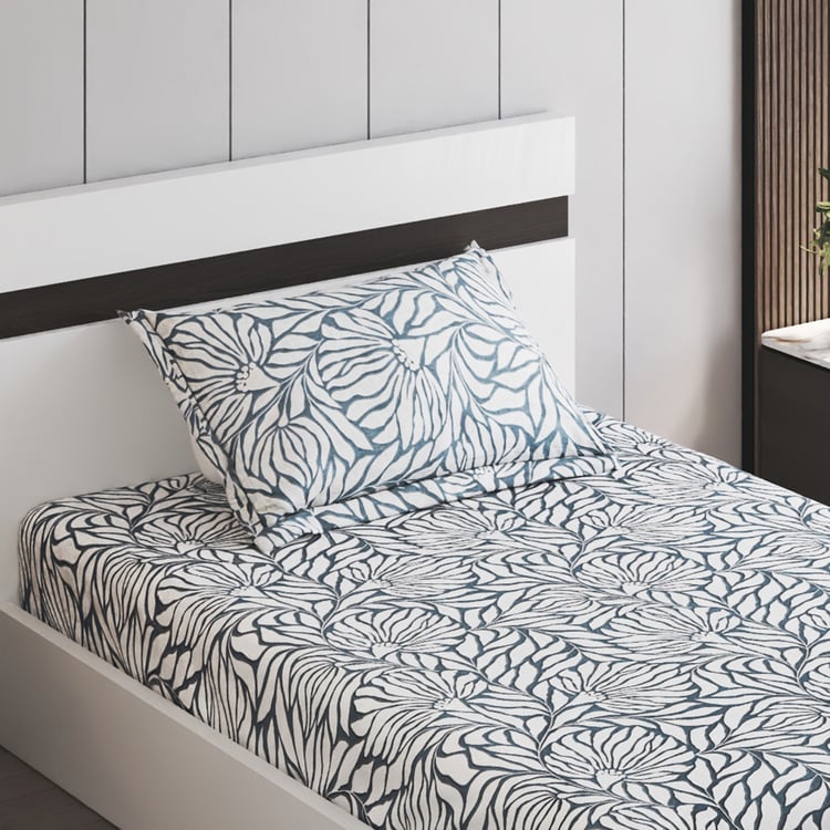 Unwind Living Ethnic Printed 2Pcs Single Bedsheet Set
