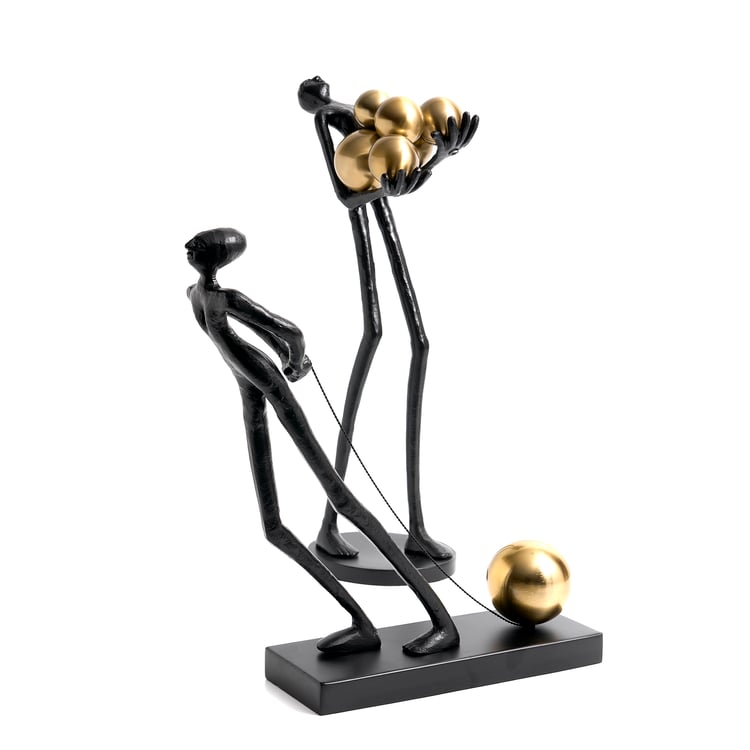 Geomuse Gift Sapia Aluminium Human Figurine with Ball