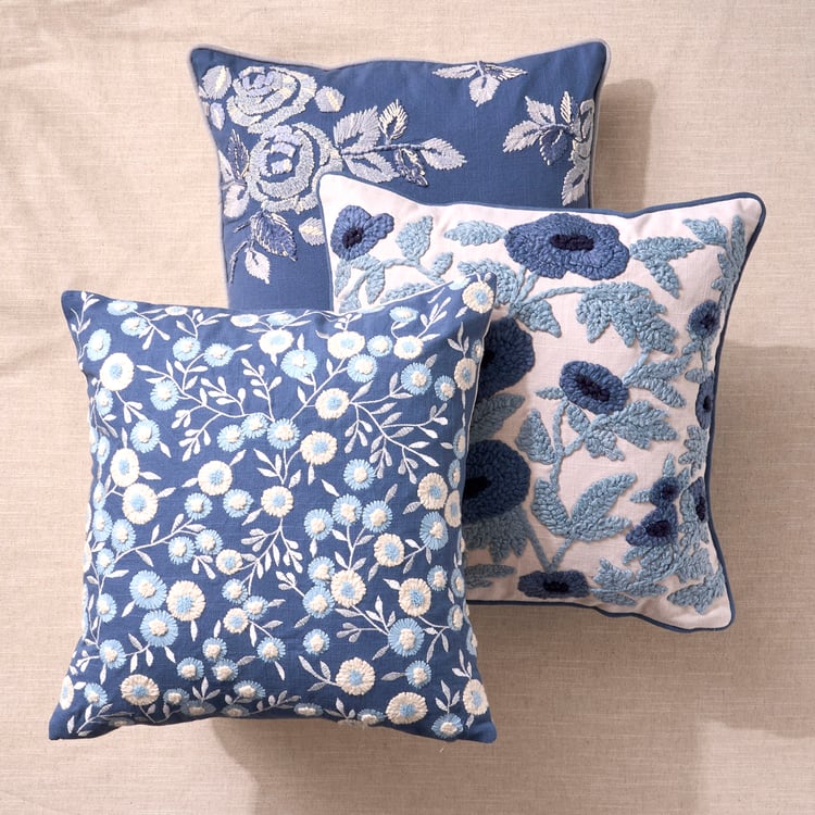 Florelle Embroidered Cushion Cover - 45x45cm