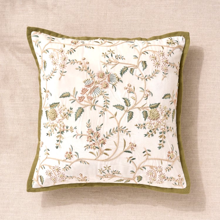 Florelle Embroidered Cushion Cover - 45x45cm
