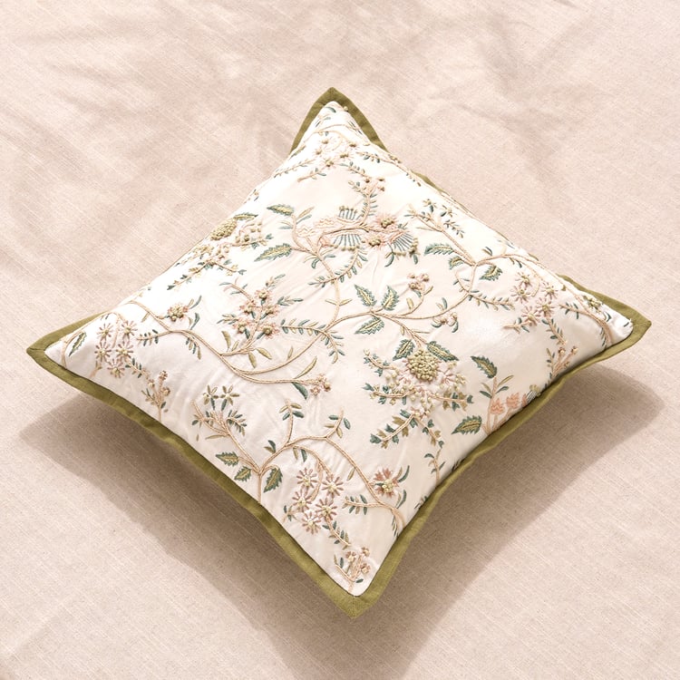 Florelle Embroidered Cushion Cover - 45x45cm
