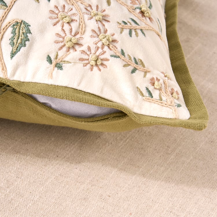 Florelle Embroidered Cushion Cover - 45x45cm