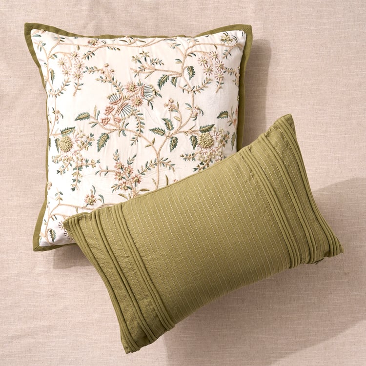 Florelle Embroidered Cushion Cover - 50x30cm
