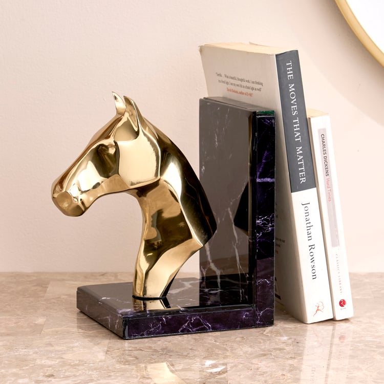 Nuqta Gifts Grantley Sora Aluminium Horse Book End