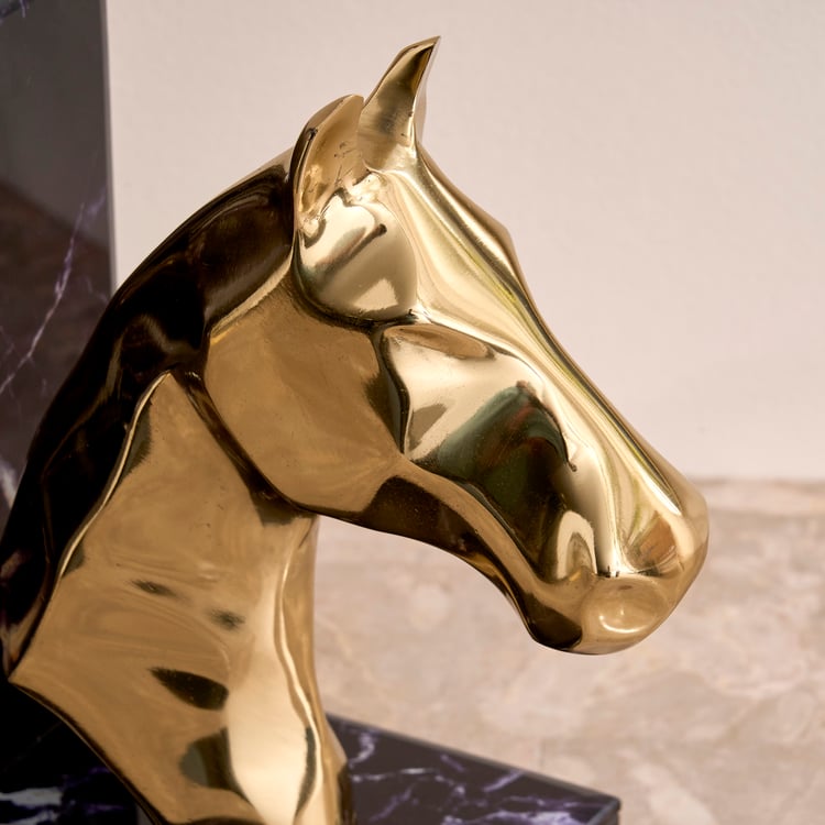Nuqta Gifts Grantley Sora Aluminium Horse Book End