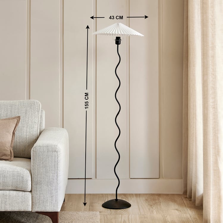 Fluoroscence Novelty Metal Ripple Floor Lamp