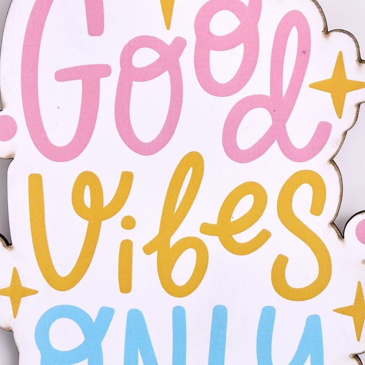 Garnet Interior Wooden Positivity Hanging Wall Accent