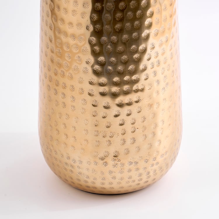 Colossal Austin Hammered Metal Bottle Vase
