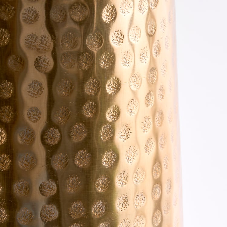 Colossal Austin Hammered Metal Bottle Vase