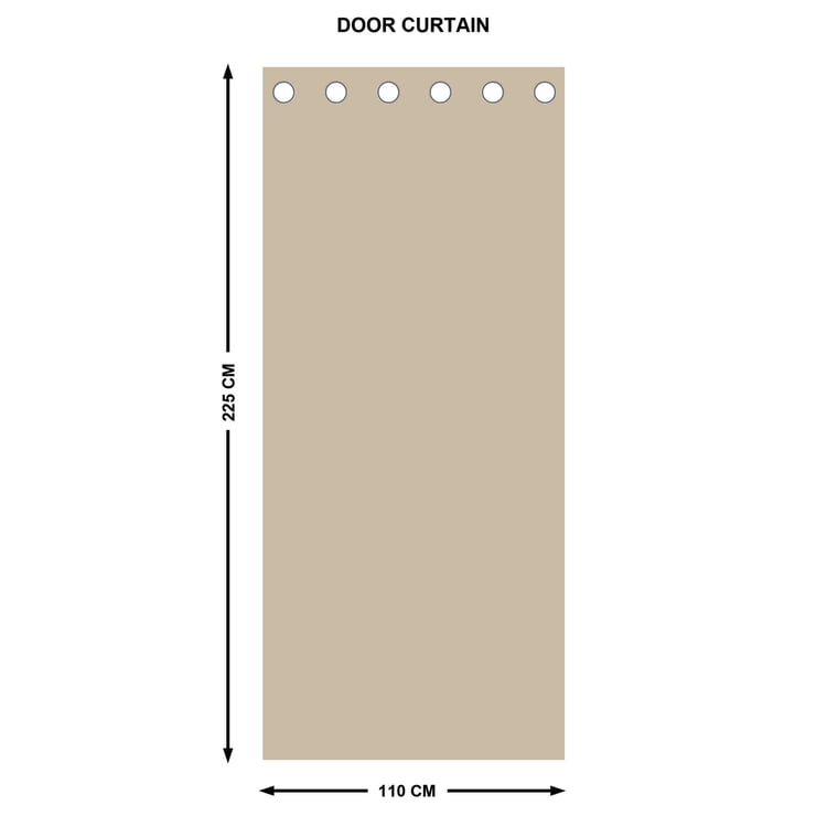 Corsica Striped Set of 2 Sheer Door Curtains - 7.3ft (225cm)