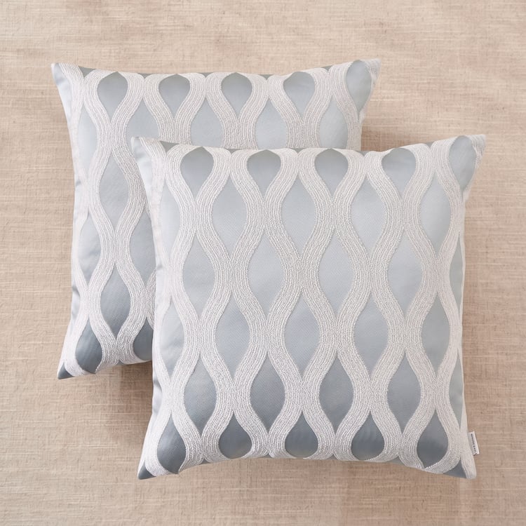 Corsica Tavi Set of 2 Patterned Cushion Covers - 45x45cm
