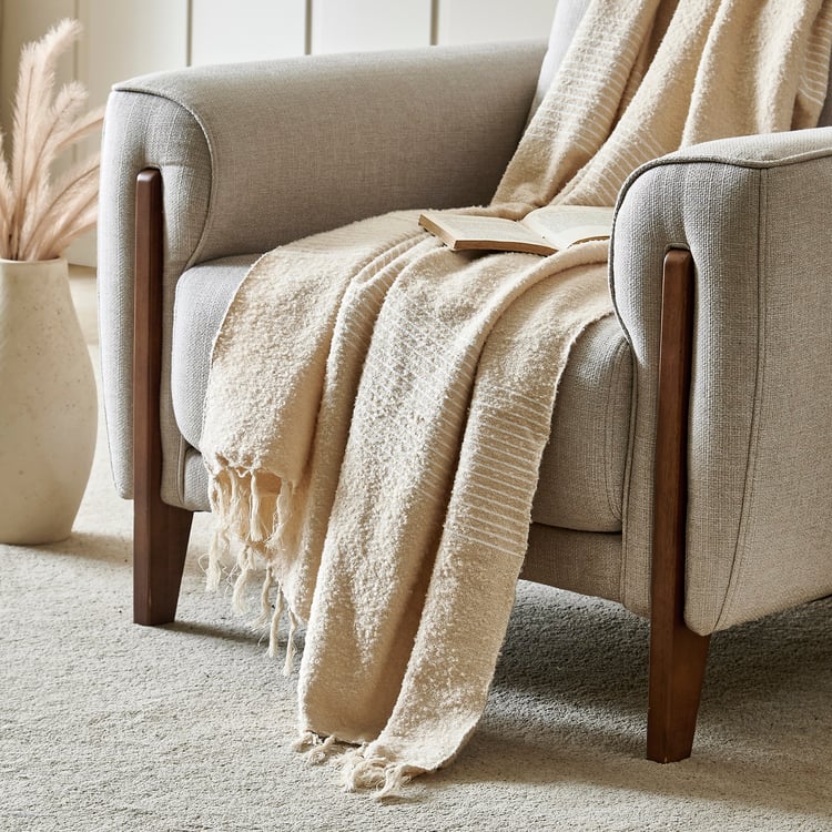 Natural Tranquil Single Throw - 170x130cm