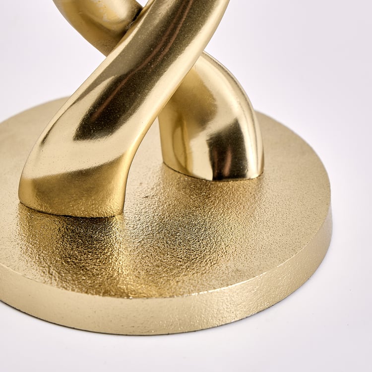 Gilded Luxe Glass and Metal Vase