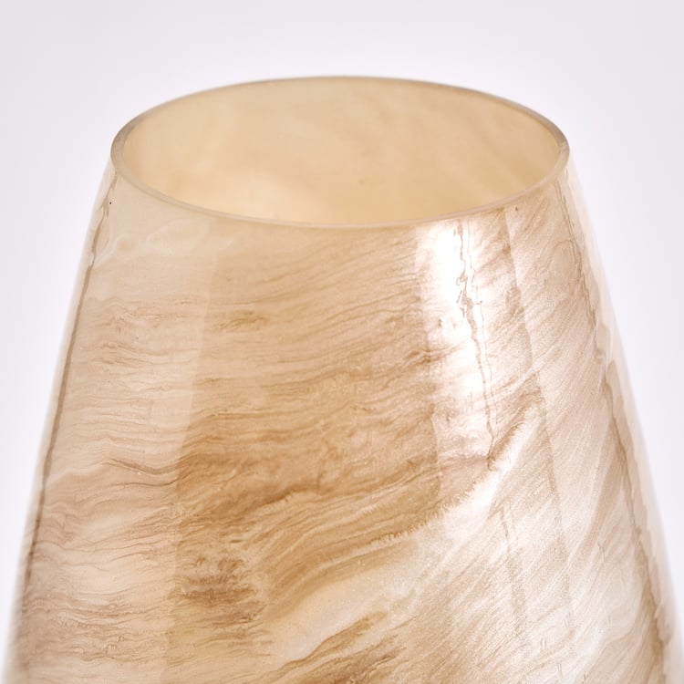 Gilded Luxe Glass and Metal Vase