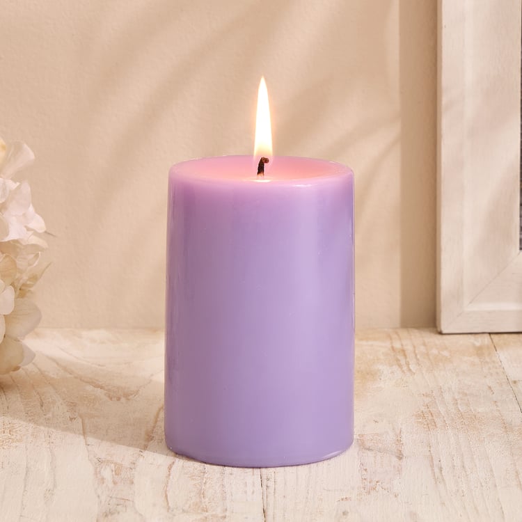 Essentials Core Lavender Scented Pillar Candle