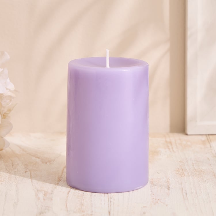 Essentials Core Lavender Scented Pillar Candle