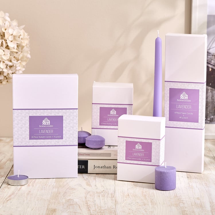 Essentials Core Set of 6 Lavender Scented Votive Candles
