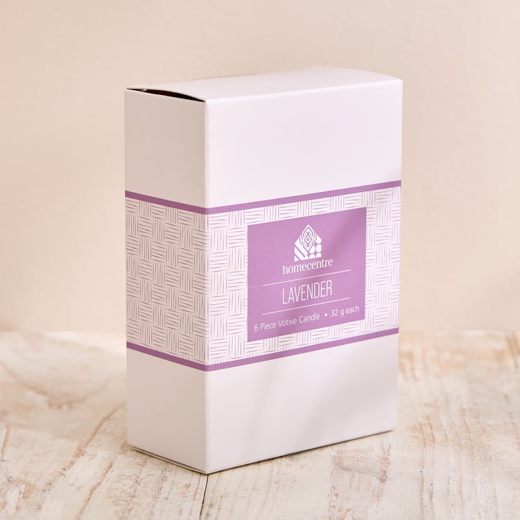 Essentials Core Set of 6 Lavender Scented Votive Candles