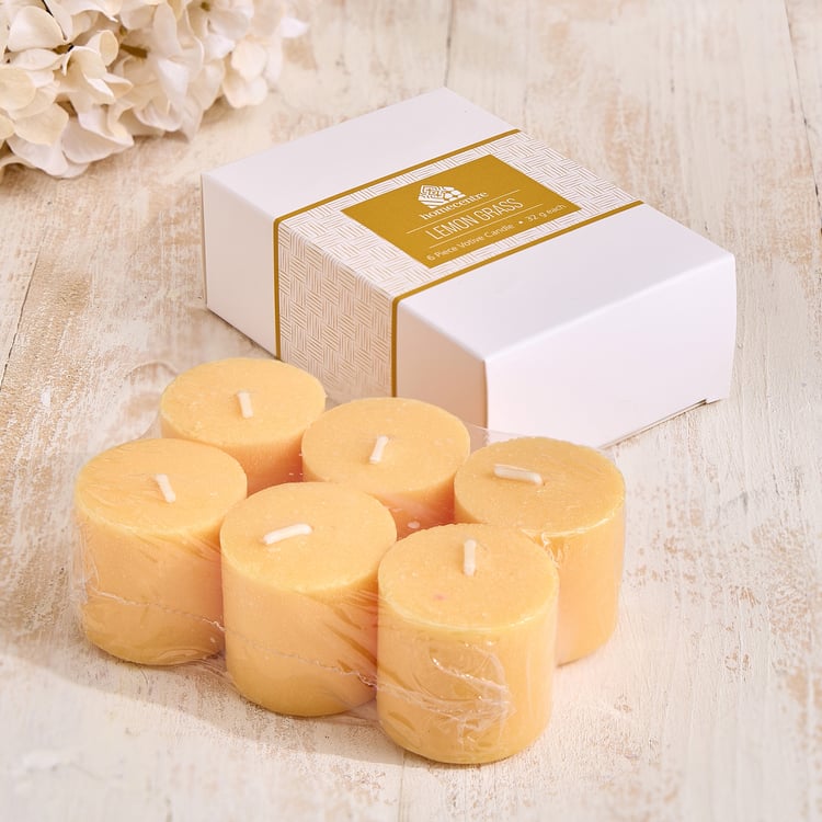 Essentials Core Set of 6 Lemongrass Scented Votive Candles