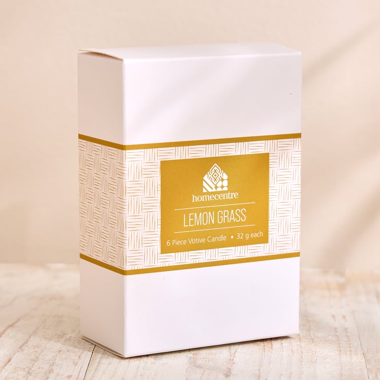 Essentials Core Set of 6 Lemongrass Scented Votive Candles