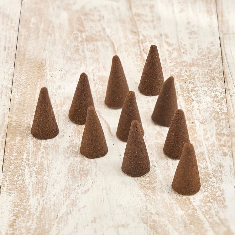 Essentials Core 30Pcs Lemongrass Scented Incense and Cones Set with Holder