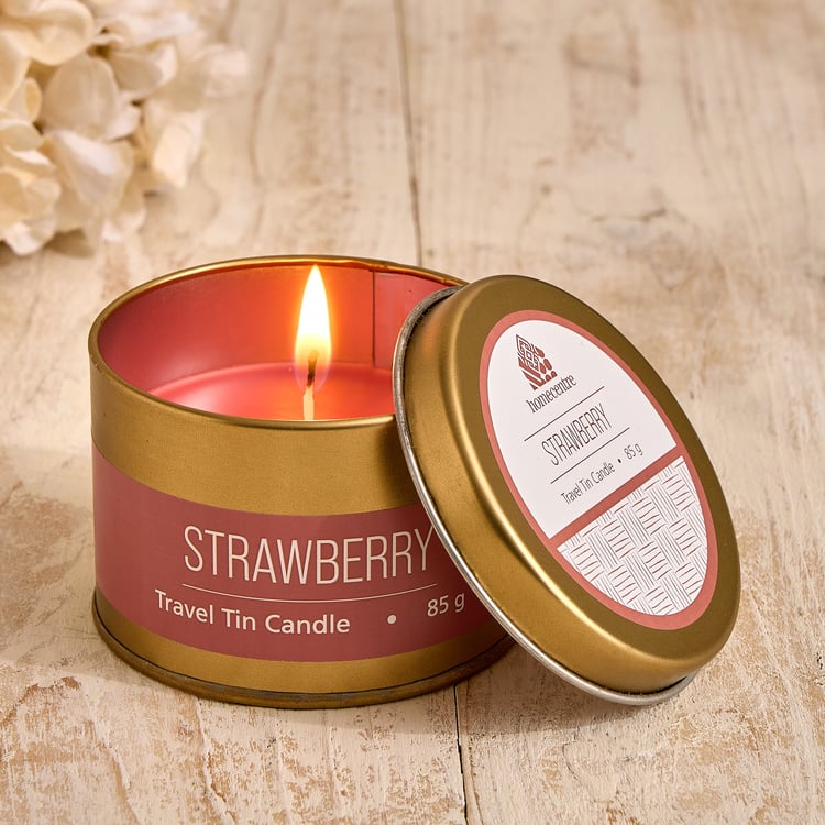 Essentials Core Strawberry Scented Tin Candle