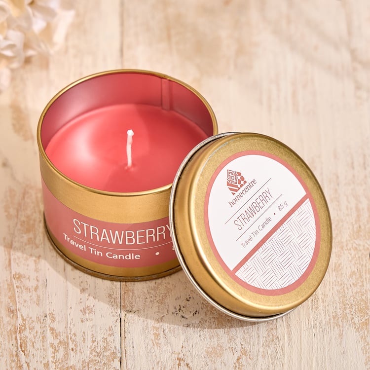 Essentials Core Strawberry Scented Tin Candle