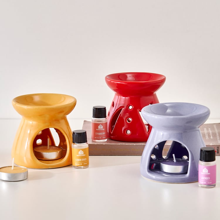 Essentials 4Pcs Strawberry Burner Oil and T-Light Set