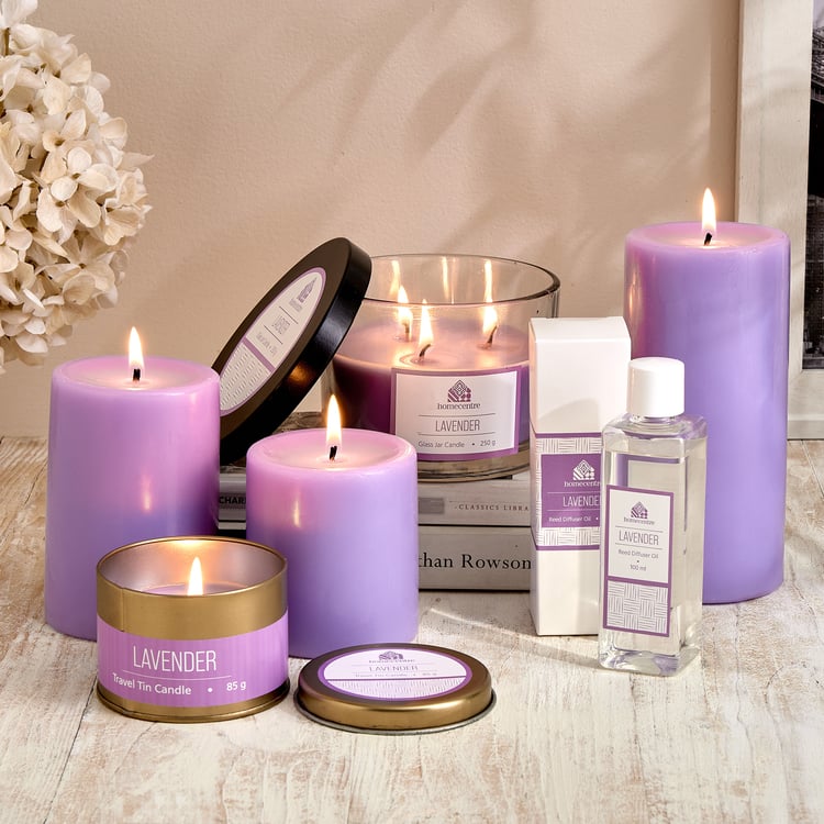 Essentials Core Lavender Scented Pillar Candle