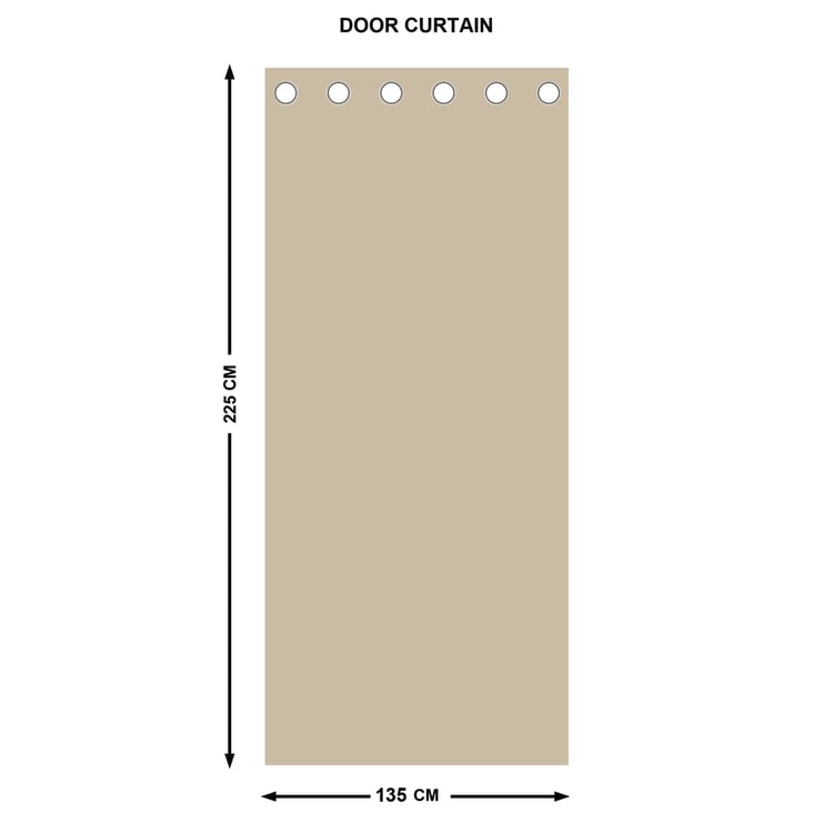Morris Fauna Set of 2 Jacquard Room Darkening Door Curtain - 7.38ft (225cm)