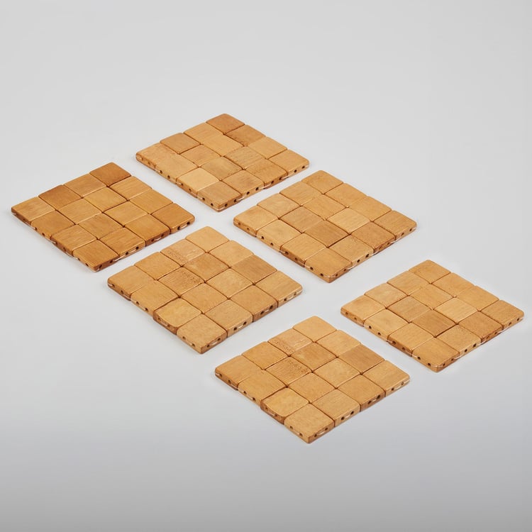 Habitat Ebony Set of 6 Bamboo Coasters