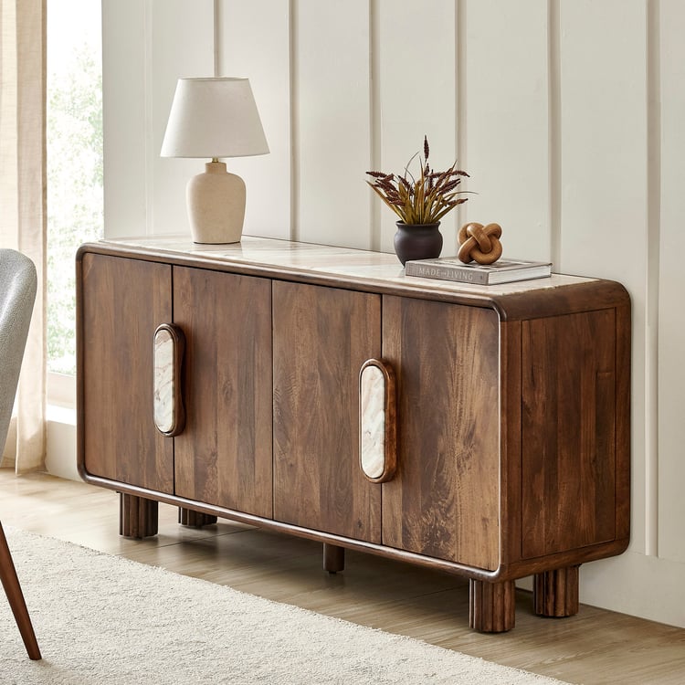 Modern Artisan Mango Wood Sideboard - Teak