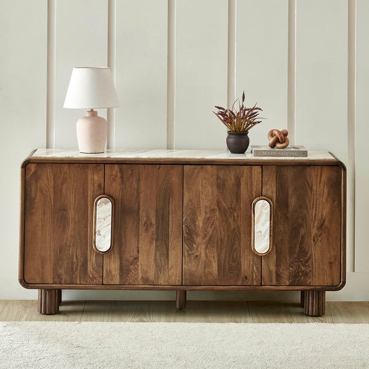 Modern Artisan Mango Wood Sideboard - Teak