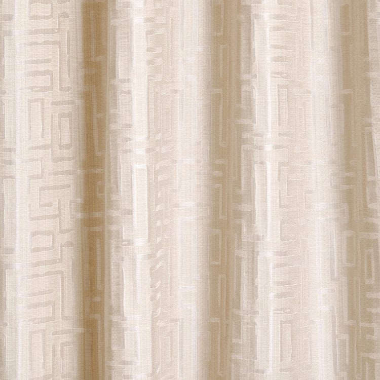 Morris Maze Set of 2 Door Jacquard Room Darkening Curtains - 7.3ft(225cm)