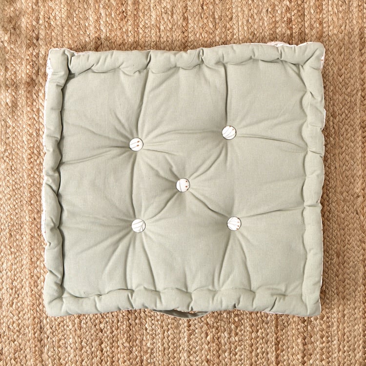 Poise Cotton Printed Floor Cushion - 48x48cm