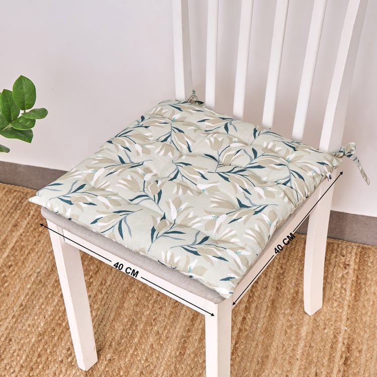Poise Cotton Printed Chair Cushion Pad - 40x40cm