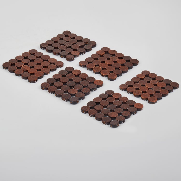 Habitat Rivet Set of 6 Bamboo Coasters