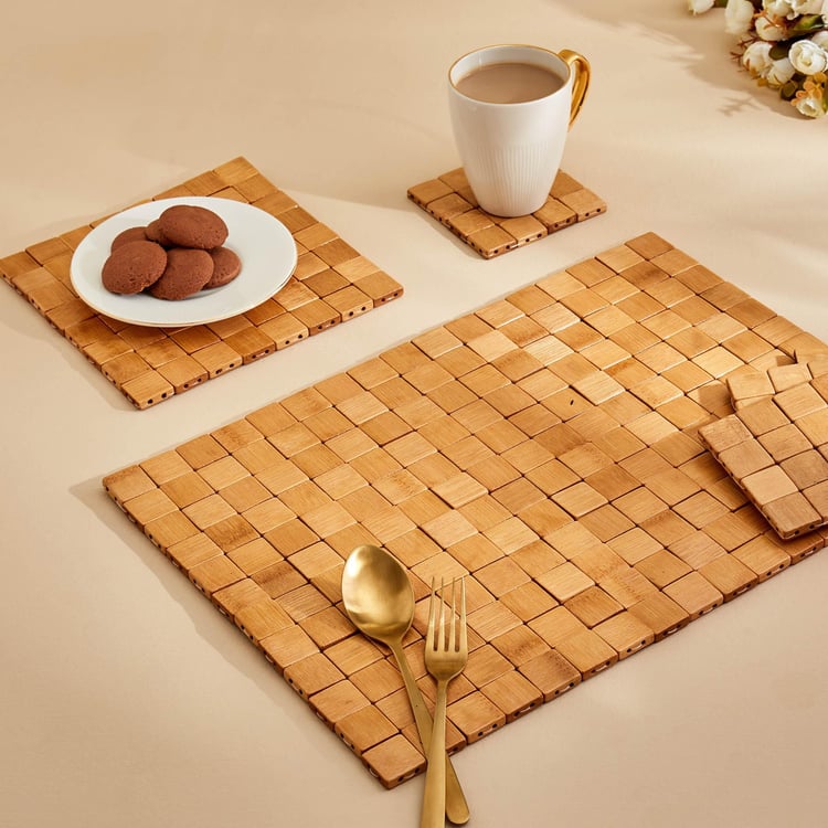 Habitat Ebony Bamboo Checked Trivet