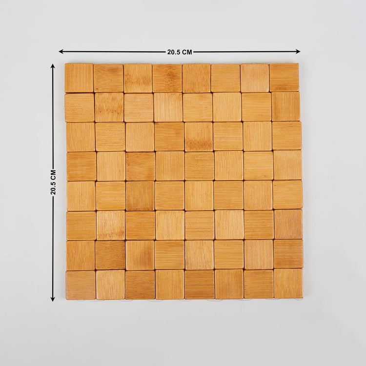Habitat Ebony Bamboo Checked Trivet