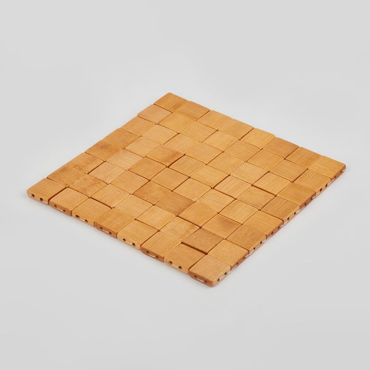 Habitat Ebony Bamboo Checked Trivet