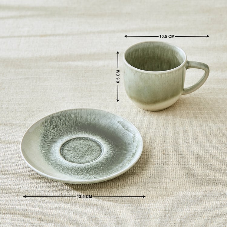 Cadenza Cerradura Stoneware Cup and Saucer - 160ml