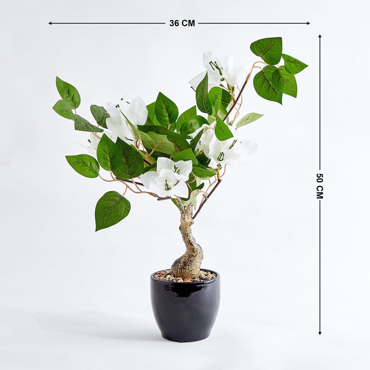Corsica Gloria Artificial Bougainvillea Bonsai in Ceramic Pot