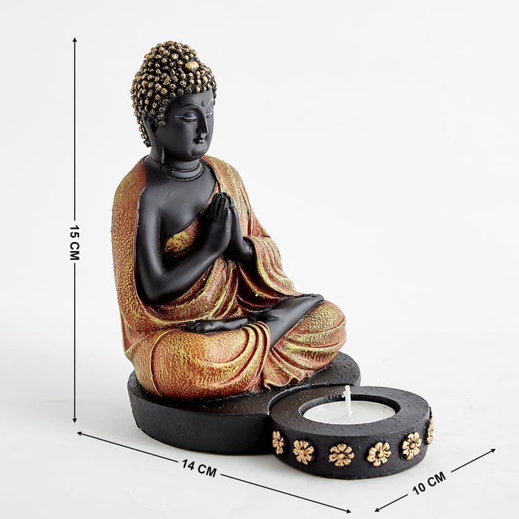 Corsica Elba Polyresin Buddha T-Light Holder