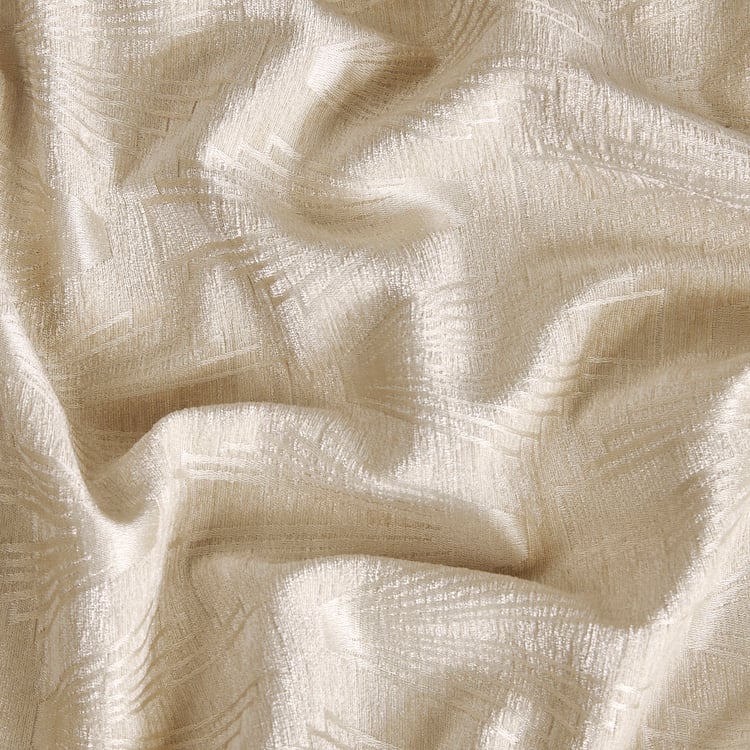 Calamus Set of 2 Jacquard Light Filtering Window Curtains - 5.2ft (160 cm)