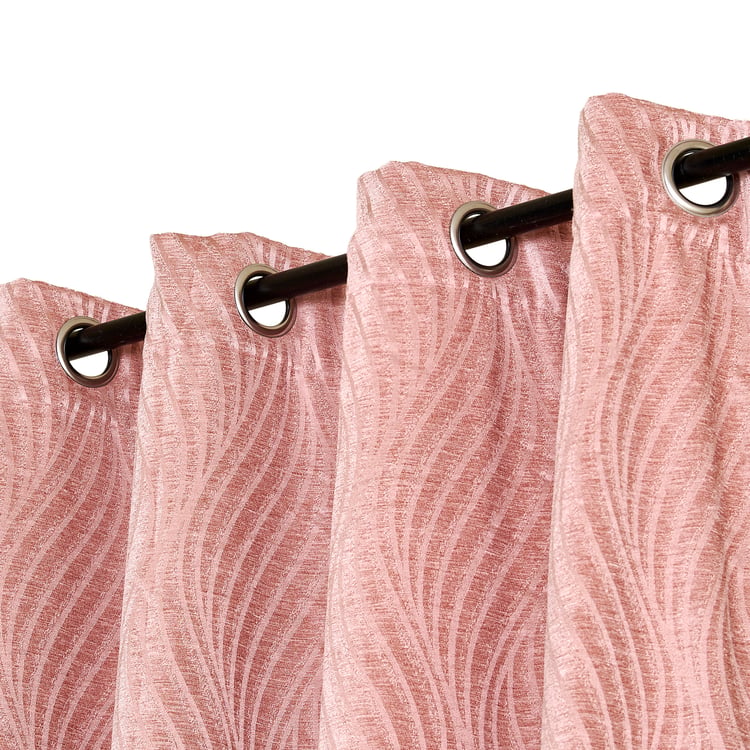 Calamus Set of 2 Jacquard Light Filtering Window Curtains - 5.2ft (160cm)